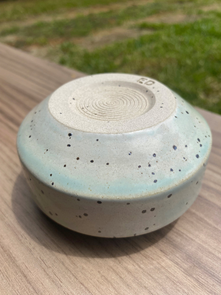 Porta-objeto | Branca com Pintinhas e Azul Turquesa