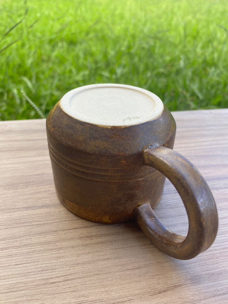 Caneca pequena | Grés Branco e Chocolate
