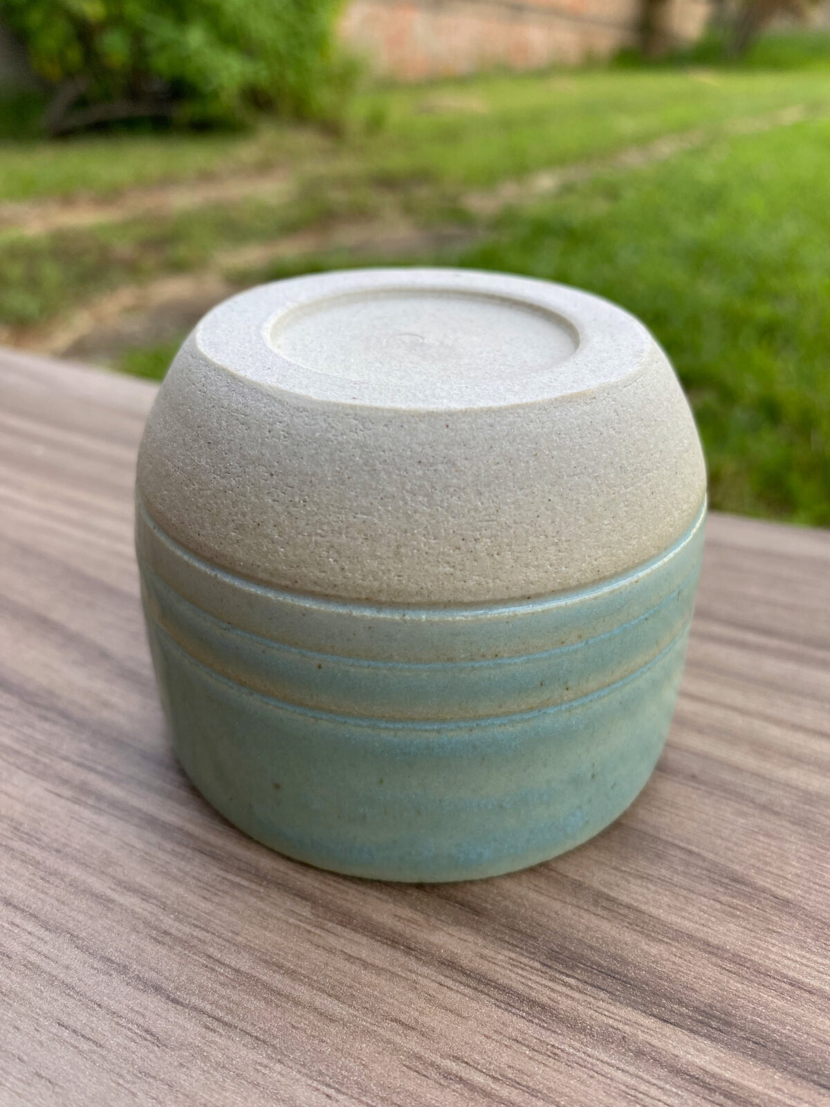 Porta-vela azul turquesa com vela aromática | Cereja e Avelã