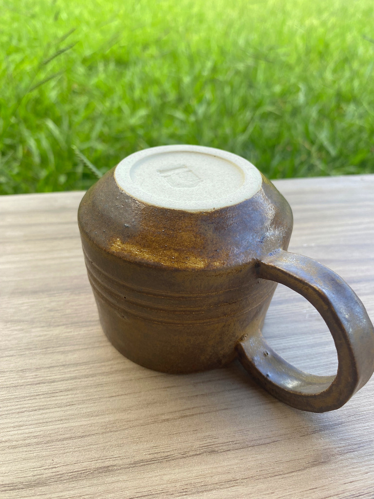 Caneca pequena | Grés Branco e Chocolate